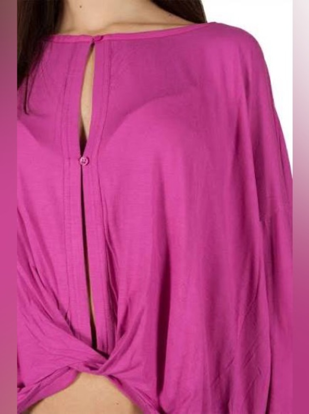 Free People Keepin’ On Tee - Raspberry - Picture 3 of 4